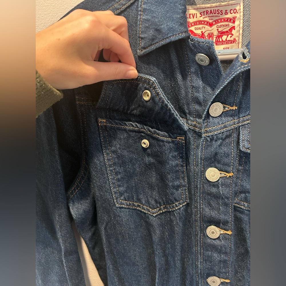 Levi's Women's Dark Blue Western Jumpsuit 25 EUC - Picture 10 of 12